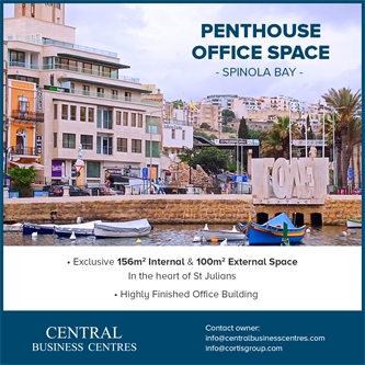 Exclusive Penthouse Office Space in Spinola Bay, St Julians